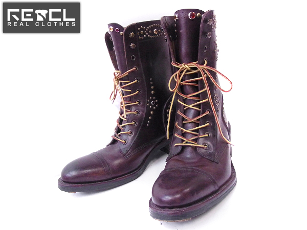 実際に弊社で買取させて頂いたalfredo BANNISTER/アルフレッドバニスター スタッズブーツ 茶