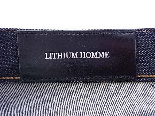 実際に弊社で買取させて頂いたLITHIUM HOMME/リチウム オム ストレートデニムパンツ 28の画像 2枚目