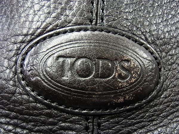 実際に弊社で買取させて頂いたTOD'S/トッズ レザートートバッグ/肩掛けバッグ ダークブラウンの画像 4枚目