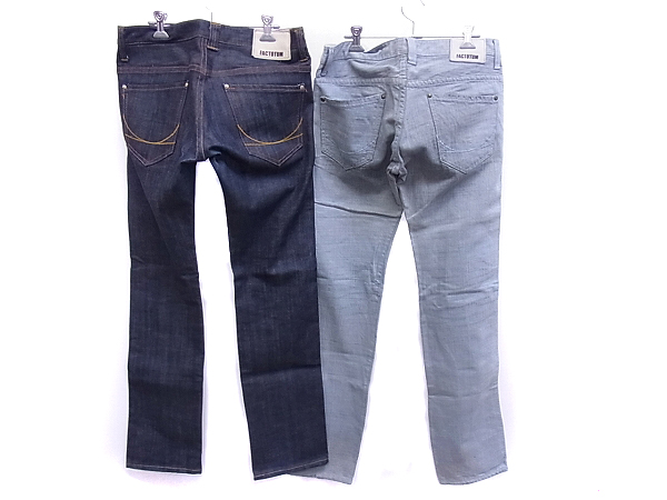 実際に弊社で買取させて頂いたFACTOTUM/オーバーダイ ストーン&ノン ウォッシュデニム 2点/29の画像 1枚目