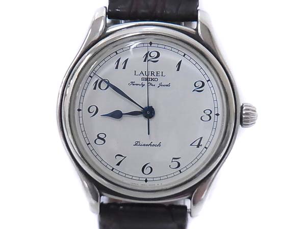稼働品 セイコー 4S24-0030 ローレル SV925 18KPGベゼル