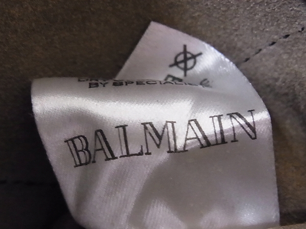 実際に弊社で買取させて頂いたBALMAIN/バルマン レザー加工バイカーウォレット/2つ折り財布の画像 7枚目