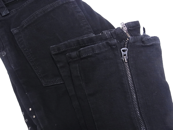 実際に弊社で買取させて頂いたLGB/ルグランブルー ブラックデニム ジップ/レースアップ 31の画像 9枚目