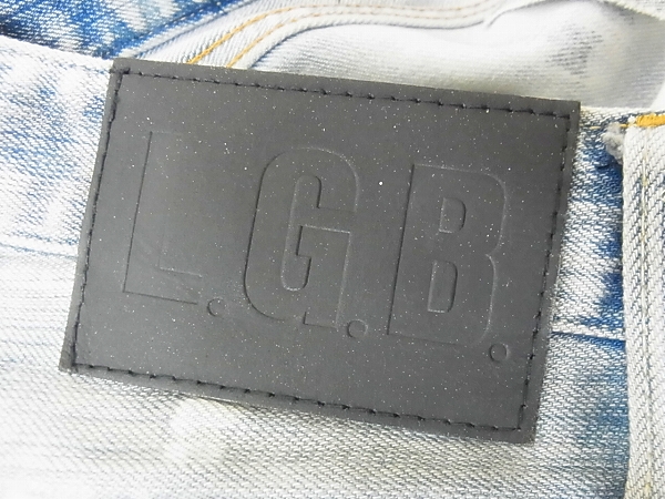 実際に弊社で買取させて頂いたL.G.B/ルグランブルー クラッシュ/ダメージリペア加工デニム 30の画像 2枚目