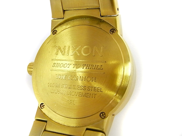 実際に弊社で買取させて頂いたNIXON/ニクソン 腕時計 キャノン オールゴールド A160-502の画像 4枚目