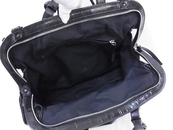 実際に弊社で買取させて頂いたGIVENCHY/ジバンシイ 2WAYレザーボストン/ショルダーバッグ 黒の画像 5枚目