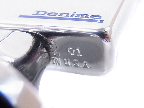 実際に弊社で買取させて頂いたZIPPO/ジッポー レギュラー Denime 卓上型 サテン加工 2001年製の画像 3枚目