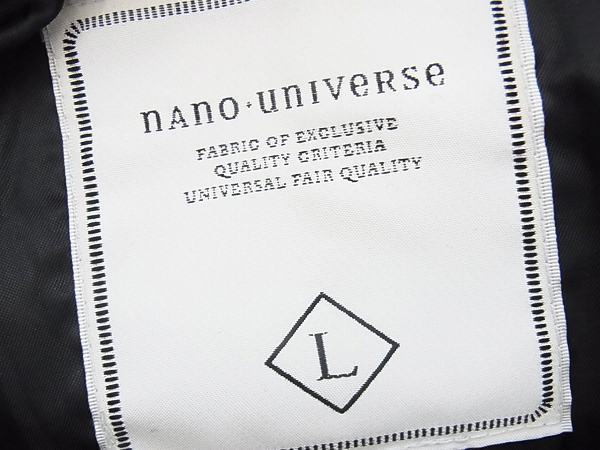 実際に弊社で買取させて頂いたnano・universe/ナノユニバース ウール混 ダッフルコート 黒/Lの画像 2枚目