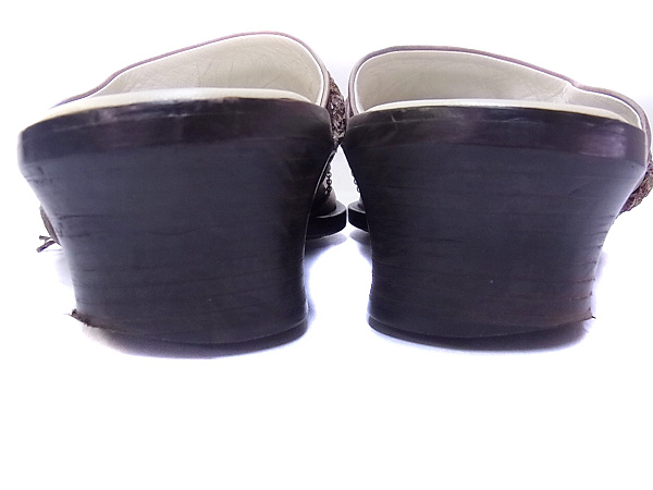 実際に弊社で買取させて頂いたアルフレッドバニスター サンダルミュール ベージュブラウン/41の画像 9枚目