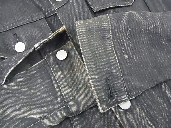 実際に弊社で買取させて頂いたジョン ローレンス サリバン デニムジャケット ブラック/38の画像 3枚目
