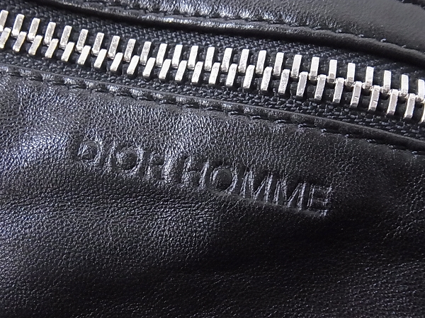 実際に弊社で買取させて頂いたDior/ディオールオム 2WAYレザーダッフル/ショルダーバッグ 黒の画像 7枚目