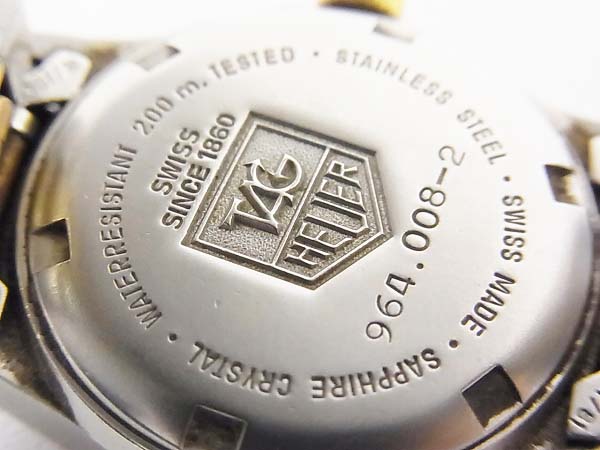 実際に弊社で買取させて頂いたタグホイヤー プロフェッショナル 964.008-2 アナログ腕時計の画像 5枚目
