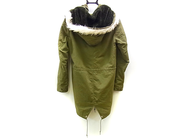 実際に弊社で買取させて頂いたDELUXE/デラックス スタンドカラー/モッズコート 緑 D-65/Mの画像 1枚目