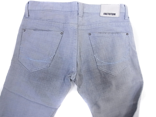 実際に弊社で買取させて頂いたFACTOTUM/オーバーダイ ストーン&ノン ウォッシュデニム 2点/29の画像 6枚目