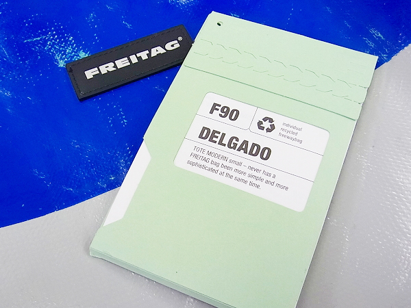 実際に弊社で買取させて頂いたFREITAG/フライターグ スモールトートバッグ F90/DELGADO 青灰の画像 8枚目