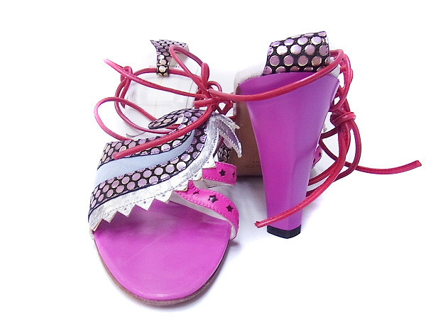 実際に弊社で買取させて頂いたETRO/エトロ ヒール レディース パープル シルバー/2点セットの画像 4枚目