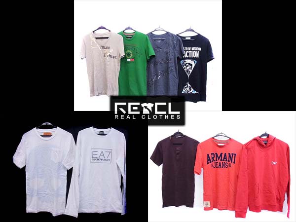 実際に弊社で買取させて頂いたハイドロゲン/アルマーニ/ドルガバ他 Tシャツ/パーカー等9点SET