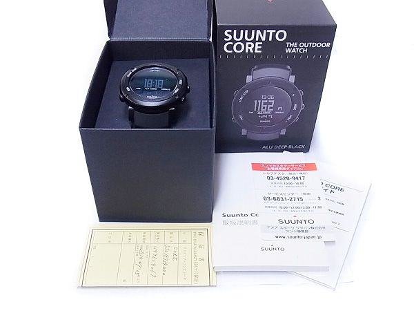 実際に弊社で買取させて頂いたSUUNTO/スント コア ディープブラック 腕時計/SS018734000の画像 6枚目