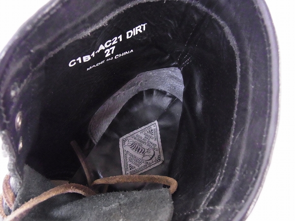 実際に弊社で買取させて頂いたCRIMIE/クライミー DIRT ワークブーツ 黒/C1B1-AC21/27.0の画像 6枚目