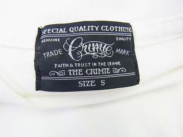 実際に弊社で買取させて頂いたBWL×CRIMIE/クライミー コラボ 半袖Tシャツ ロゴ付き スカル/Sの画像 3枚目