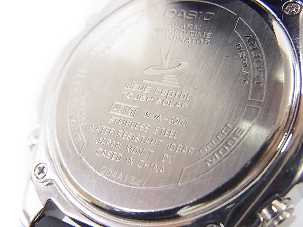 実際に弊社で買取させて頂いたカシオ ウェーブセプター ソーラー 腕時計/WVA-320J-1EJFの画像 4枚目