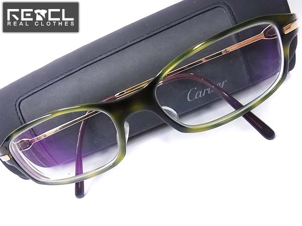 実際に弊社で買取させて頂いたCARTIER/カルティエ スクエア型メガネフレーム T8100708