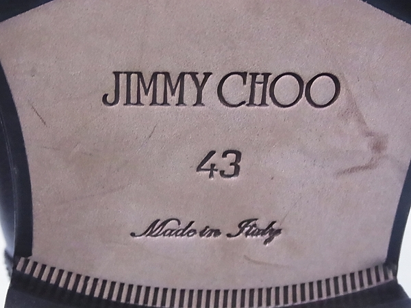 実際に弊社で買取させて頂いたJIMMY CHOO/ジミーチュー 裏ボア/レザーショートブーツ 黒/43の画像 6枚目