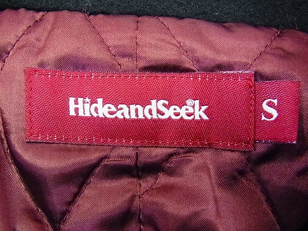 実際に弊社で買取させて頂いたHideandseek/ハイド&シーク ウールPコート/ショート丈 黒 Sの画像 3枚目