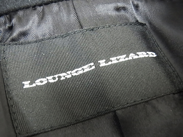 実際に弊社で買取させて頂いたLOUNGE LIZARD/ラウンジリザード ウールピーコート 黒/2 の画像 2枚目