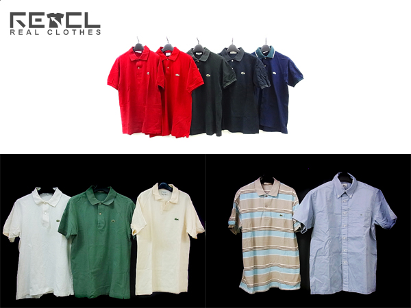 実際に弊社で買取させて頂いたLACOSTE/ラコステ ポロシャツ/半袖シャツ等 10点セット