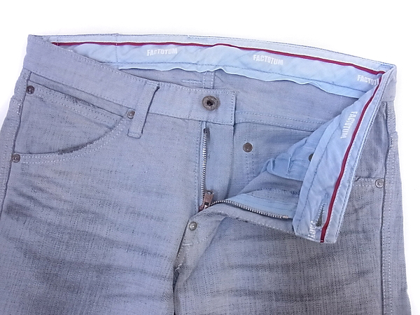 実際に弊社で買取させて頂いたFACTOTUM/オーバーダイ ストーン&ノン ウォッシュデニム 2点/29の画像 4枚目