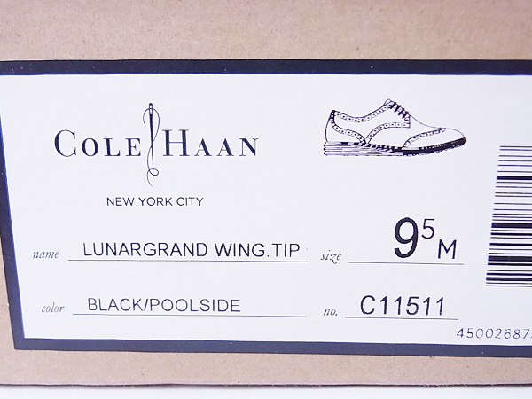 実際に弊社で買取させて頂いたCOLEHAANコールハーン ルナグランド ウイングチップ C11511/9.5の画像 9枚目