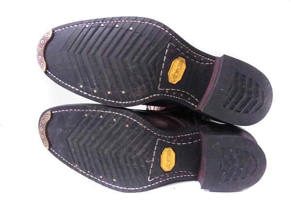 実際に弊社で買取させて頂いたalfredo BANNISTER/アルフレッドバニスター スタッズブーツ 茶の画像 4枚目