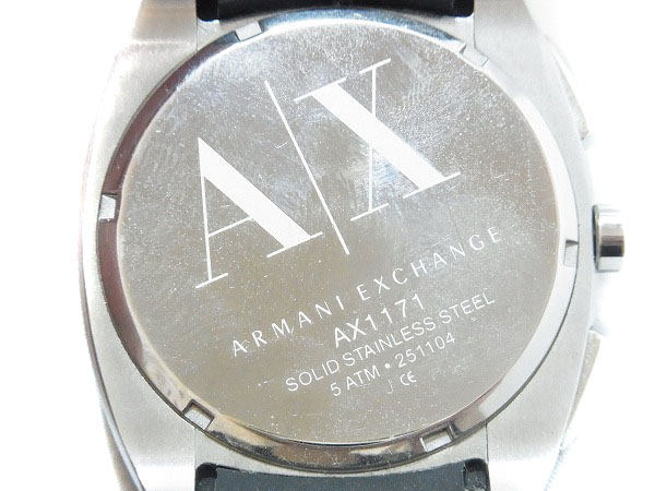 実際に弊社で買取させて頂いたARMANI EXCHANGE/アルマーニエクスチェンジ 腕時計/AX1171の画像 2枚目