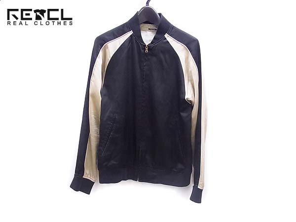 実際に弊社で買取させて頂いたFACTOTUM/ファクトタム スカジャン 鷹/刺繍 黒オフホワイト 46