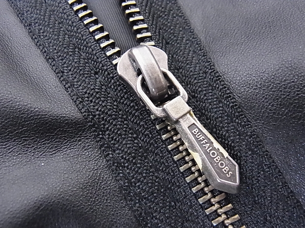 実際に弊社で買取させて頂いたBUFFALO BOBS/バッファローボブズ ラムレザージャケット BK/1の画像 3枚目