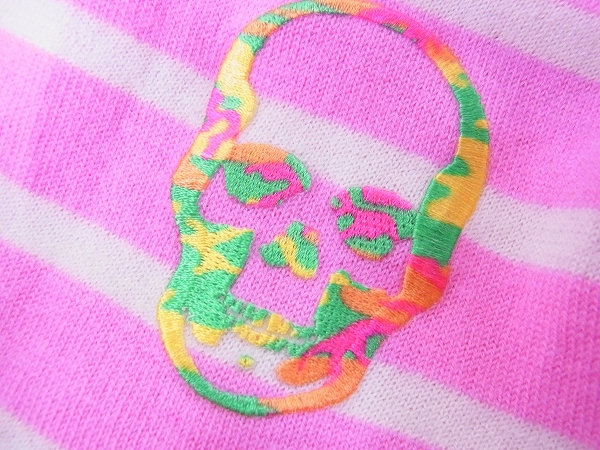 実際に弊社で買取させて頂いたルシアンペラフィネ Vネックボーダーカシミアセーター スカルSの画像 2枚目