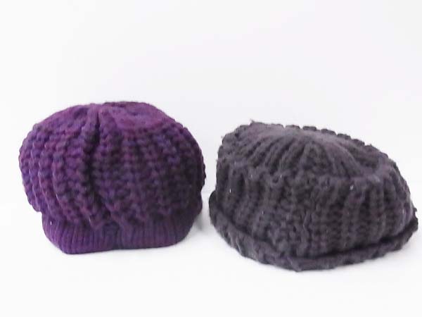 実際に弊社で買取させて頂いたCA4LA/カシラ つば付きニットキャップ/ニット帽子 計2点セットの画像 2枚目