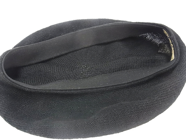 実際に弊社で買取させて頂いたCA4LA/カシラ 麻/リネン混 キャップ/帽子/ベレー帽 無地 黒の画像 2枚目