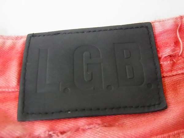 実際に弊社で買取させて頂いたL.G.B/ルグランブルー ダメージ加工デニムパンツ ピンク/33の画像 2枚目