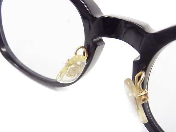 実際に弊社で買取させて頂いた白山眼鏡店×テンダーロイン T-JERRY めがねフレーム 黒金の画像 3枚目