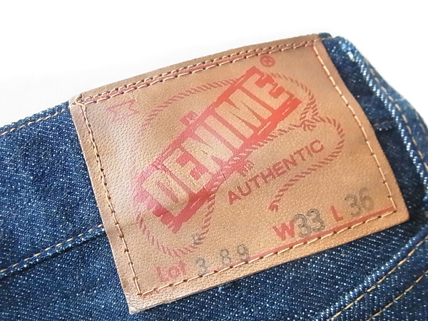実際に弊社で買取させて頂いたDENIME/ドゥニーム 日本製 ストレートデニムパンツ LOT389/W33の画像 2枚目