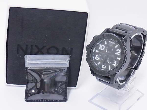 実際に弊社で買取させて頂いたNIXON/ニクソン THE 42-20 Chrono SS クロノグラフ A037-001/黒の画像 9枚目