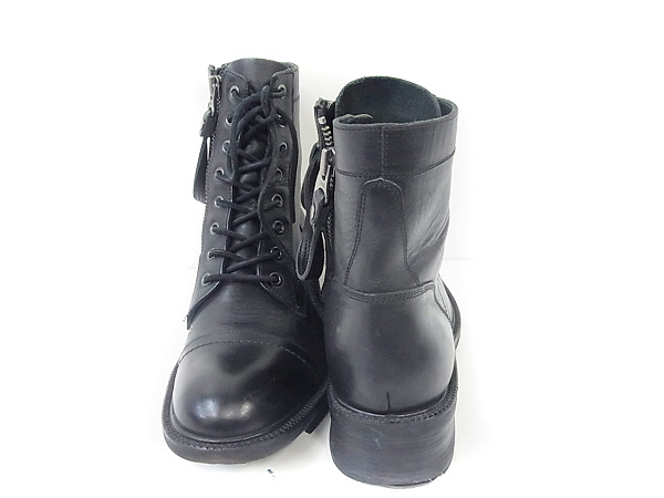 実際に弊社で買取させて頂いたアルフレッドバニスター サイドWジップ編み上げブーツ 39の画像 2枚目
