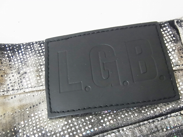 実際に弊社で買取させて頂いたL.G.B/ルグランブルー st103/M ブリーチラメデニムパンツ/31の画像 2枚目