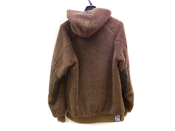 実際に弊社で買取させて頂いたBack Channel/バックチャンネル ウール厚手パーカー 茶/XLの画像 1枚目