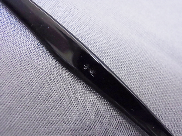 実際に弊社で買取させて頂いた井戸多美男作 T420-2 ツートーンメガネフレーム 黒×クリアの画像 5枚目