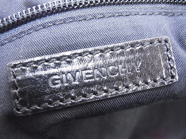 実際に弊社で買取させて頂いたGIVENCHY/ジバンシイ 2WAYレザーボストン/ショルダーバッグ 黒の画像 6枚目
