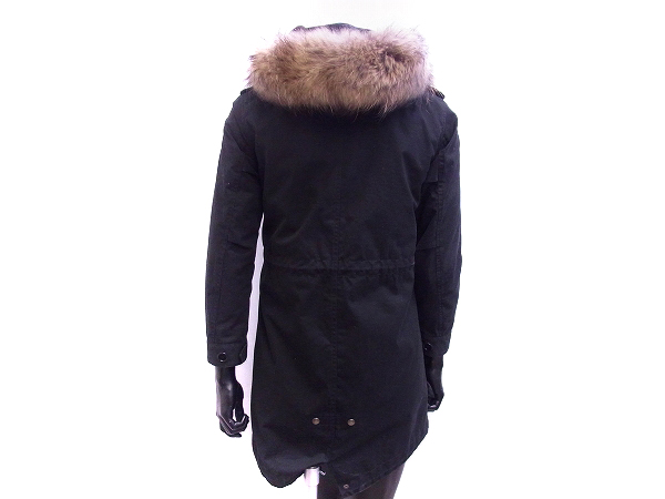 実際に弊社で買取させて頂いたLITHIUM HOMME/リチウムオム ライナーボア付モッズコート 黒/38の画像 1枚目