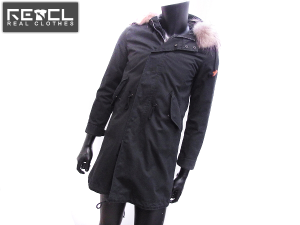 実際に弊社で買取させて頂いたLITHIUM HOMME/リチウムオム ライナーボア付モッズコート 黒/38